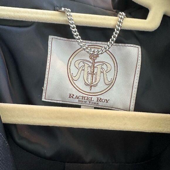 Rachel Roy black techno fabric dress in size 8 - Picture 15 of 17